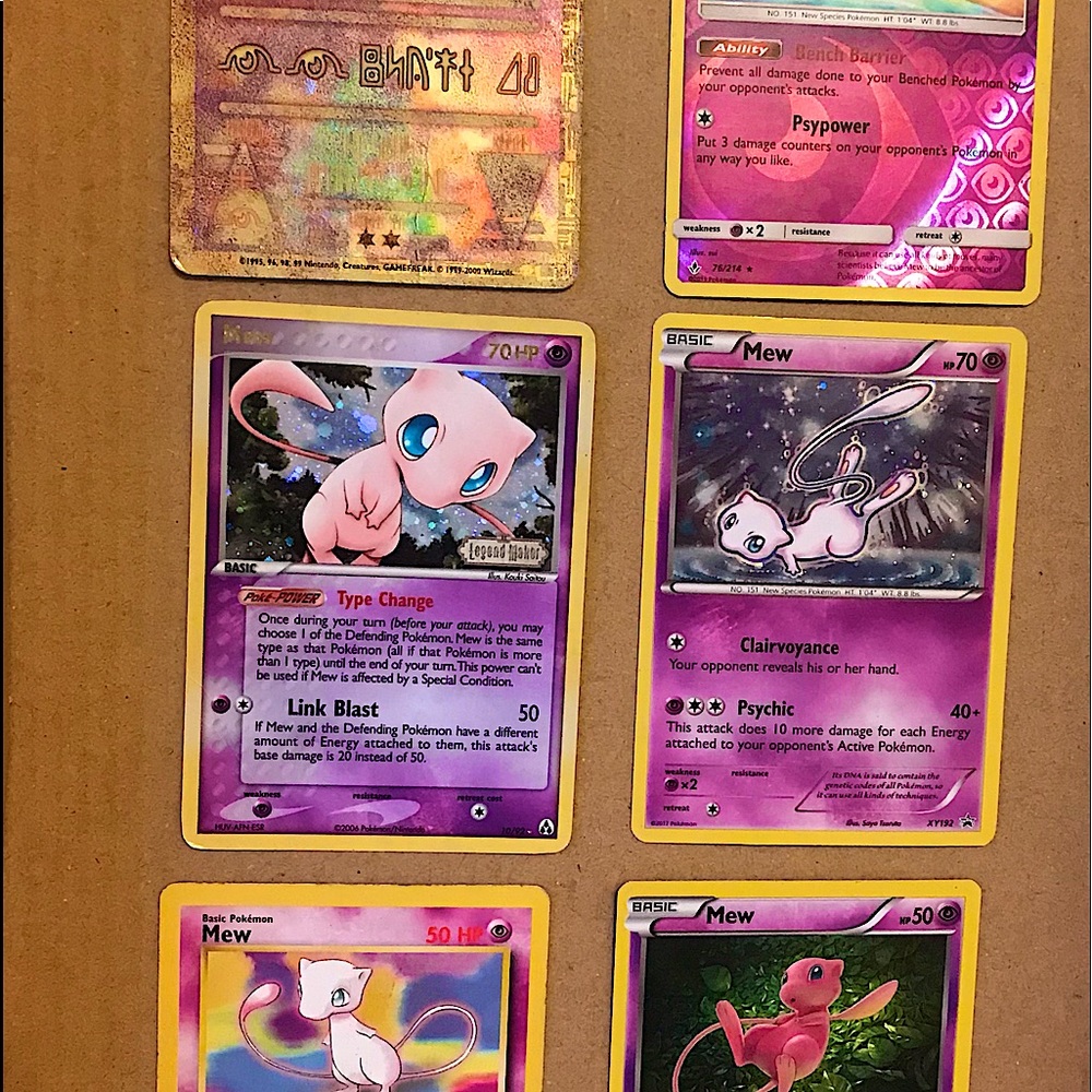 Mew Pokémon Collection (6 cards!) w/Holo, Rev Holo